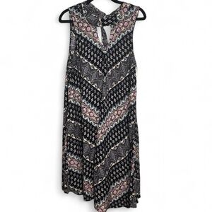 Derek 🖤 Heart - Black and Pink Patterned Dress - Juniors Medium